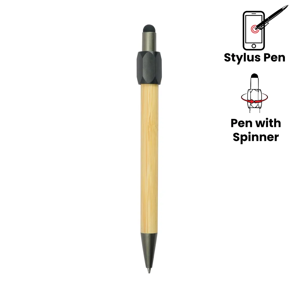 48411 - Bamboo-and-Metal-Stylus-Pen-with-Spinner-PN-SPN-03-Blank-3