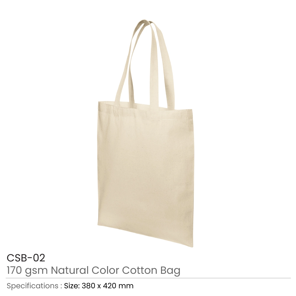 Promotional Cotton Shopping Bags 170 GSM with Long Handle