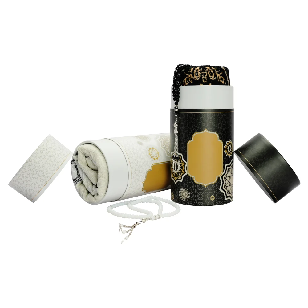 Prayer Mat with Tasbih in Tubular Box Best Ramadan Gifts