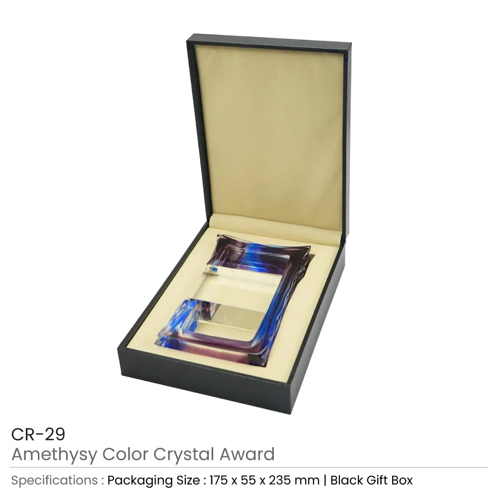 47906 - Amethyst-Color-Crystal-Awards-CR-29-with-Box