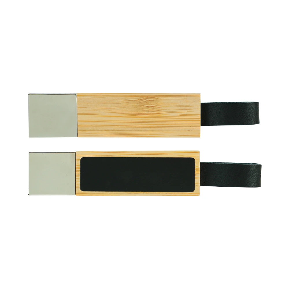 Bamboo LED Logo USB with Strap 64GB V. 3.0