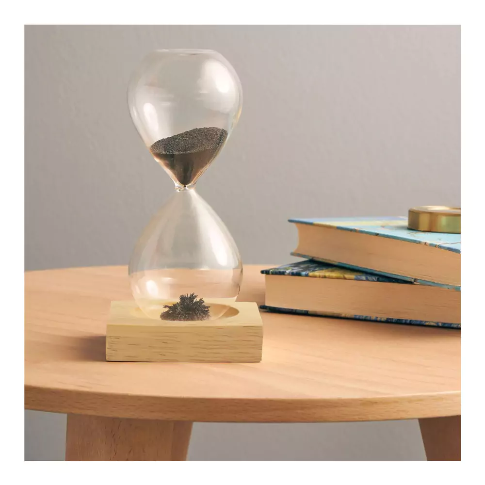 Magnetic Sand Timer with Wooden Base - 2 Minutes