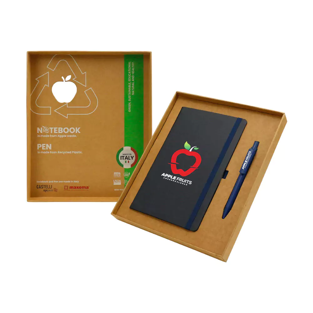 Appeel A5 Notebook and Maxema Dot Recycled Pen Italian Gift Sets