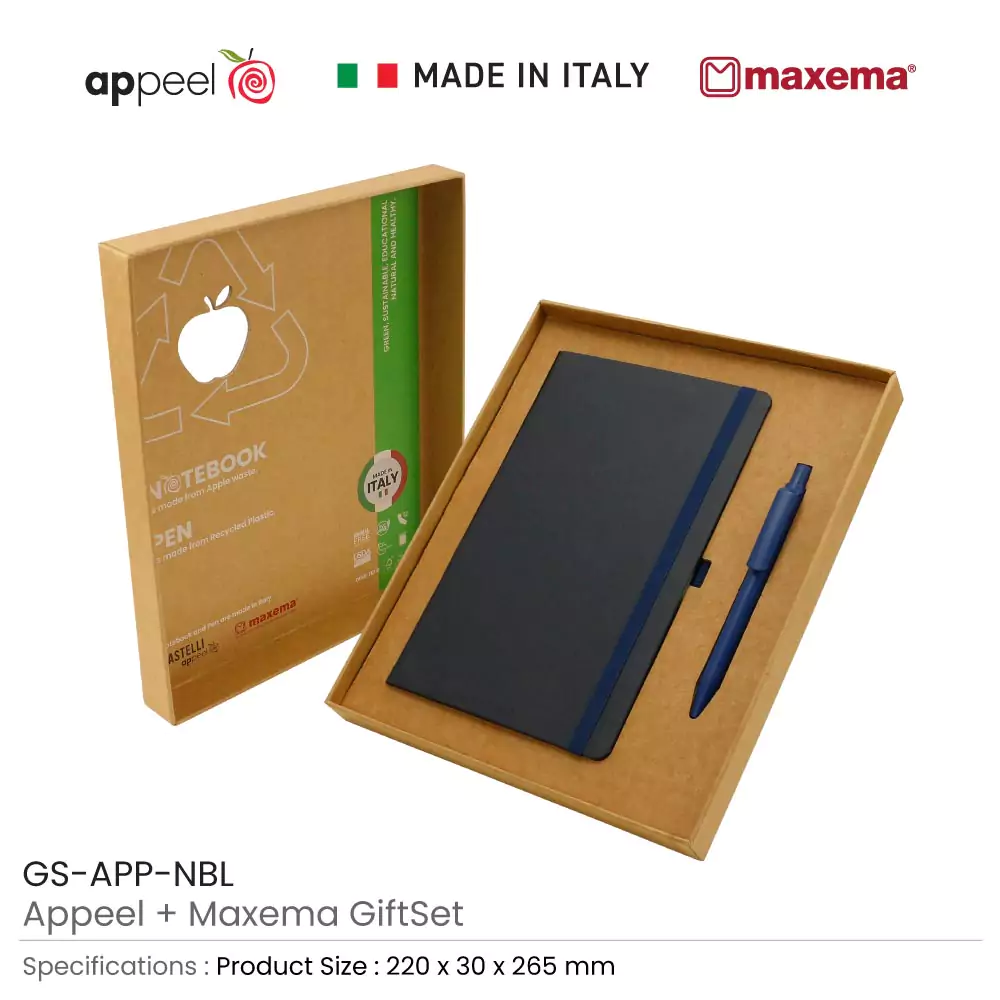 Appeel A5 Notebook and Maxema Dot Recycled Pen Italian Gift Sets