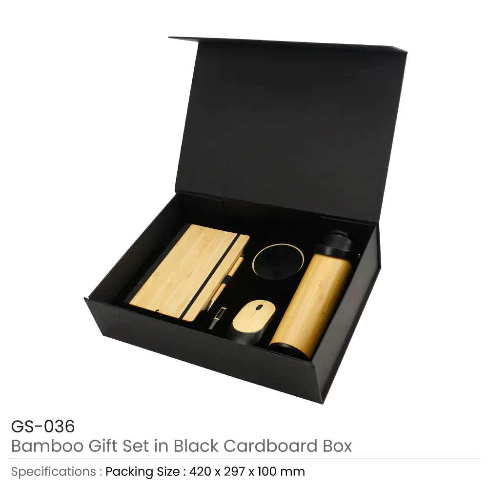 Eco-Friendly Gift Sets in a Black Cardboard Box GS-036