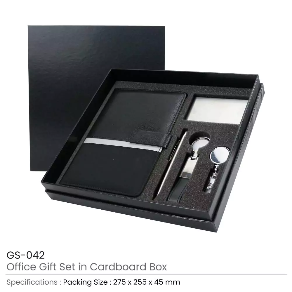 Office Gift Sets in a Black Cardboard Gift Box GS-042