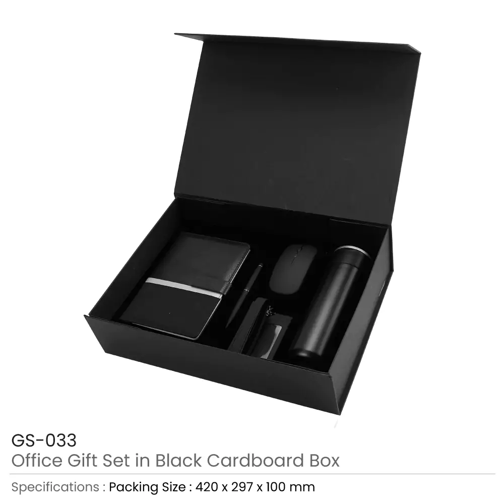 Office Gift Sets in a Black Cardboard Gift Box GS-033