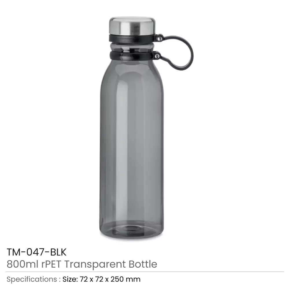 46832 - rPET-Transparent-Bottle-TM-047-BLK