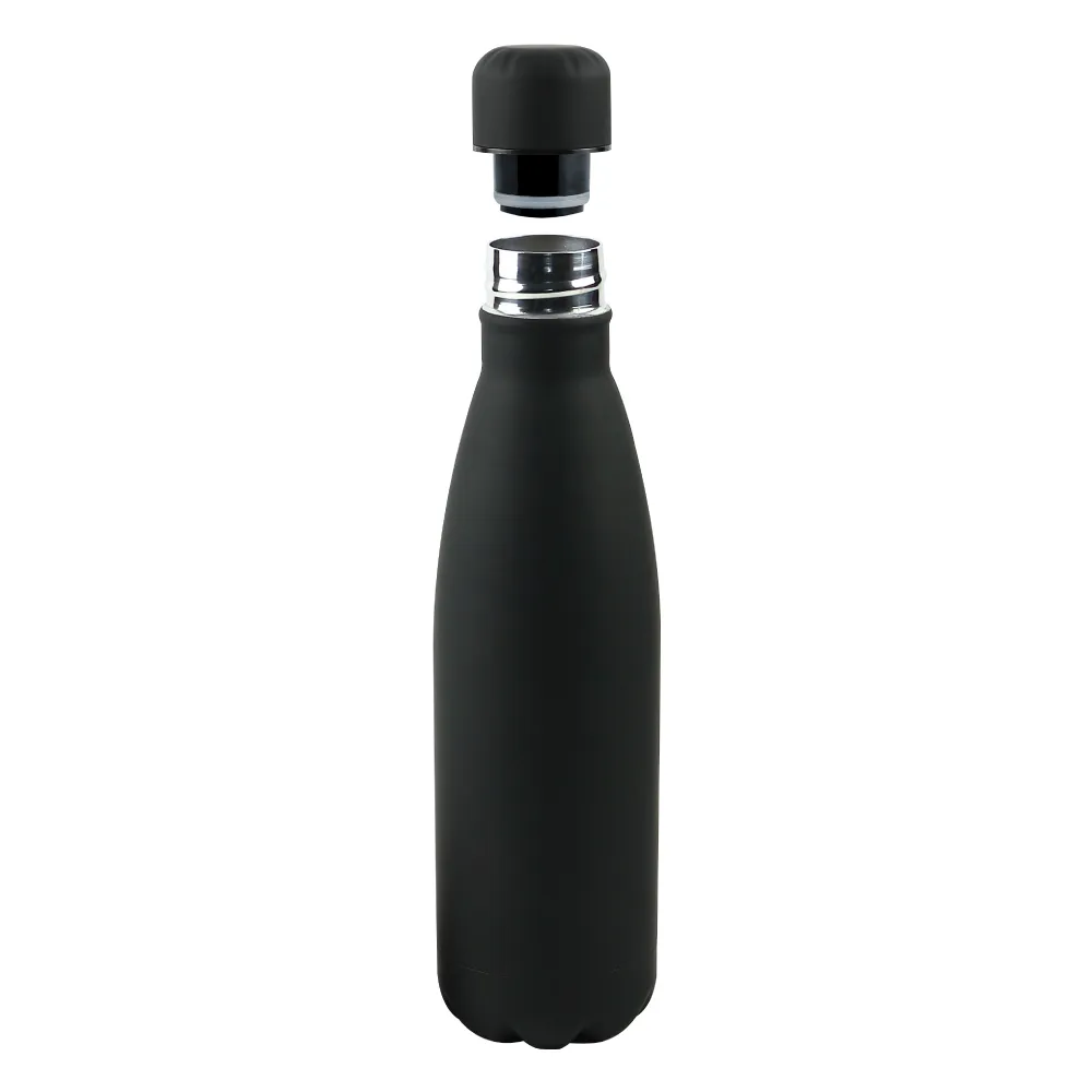 Premium Soft Touch Matt Cola Bottles in Stainless Steel 500ml