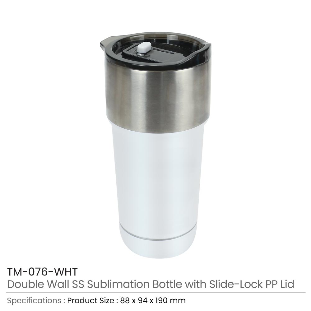 46460 - Double-Wall-SS-Tumbler-White-TM-076-WHT