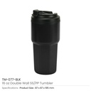 46444 - Double-Wall-Tumbler-Black-TM-077-BLK
