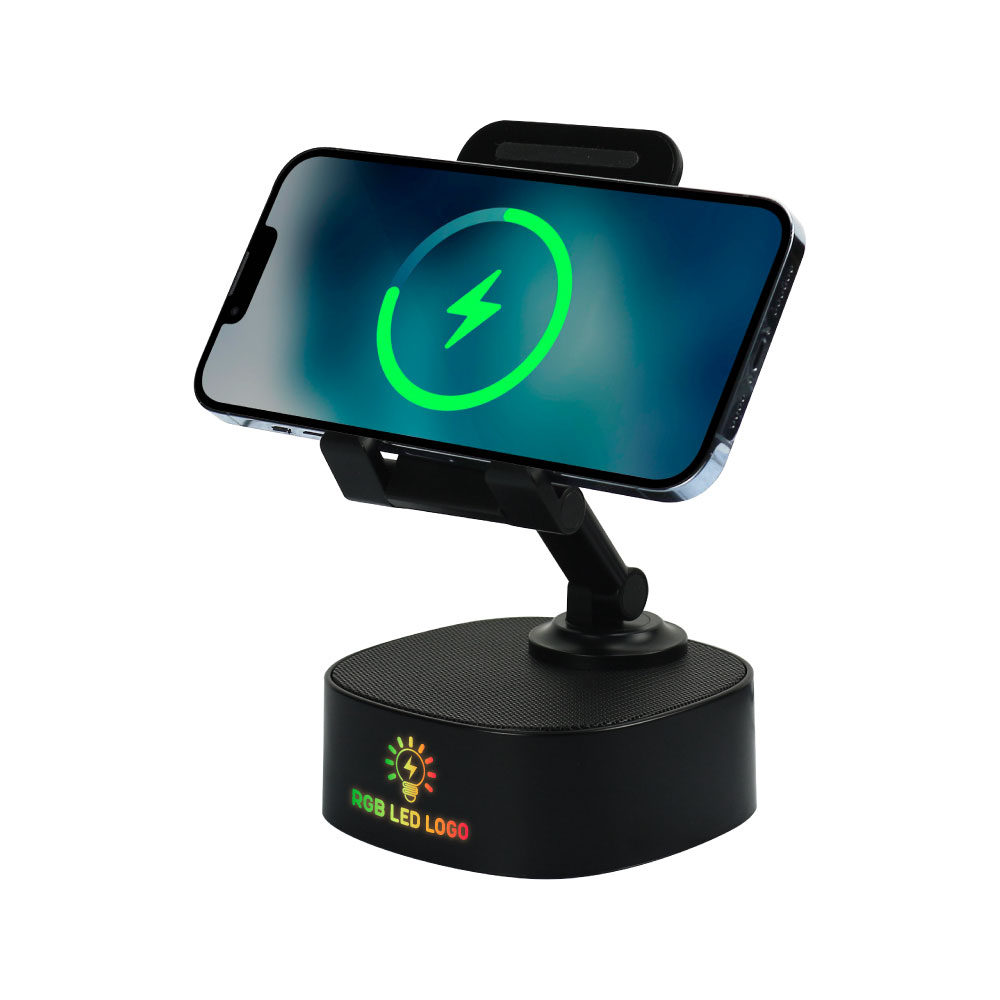 46186 - Wireless-Charger-with-BT-Speaker-SPK-L6-RGB-LED-Logo