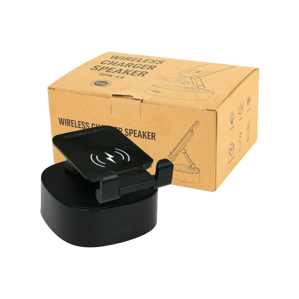 Wireless Fast Charger 15W with BT Speaker and RGB LED Logo