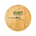 Round Bamboo Wall Clock, 28 cm Dia, Type Analog