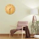 Round Bamboo Wall Clock, 28 cm Dia, Type Analog