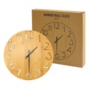 45907 - Round-Bamboo-Wall-Clock-CLK-17-with-Box