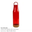 rPET Bottles with Cork Base, Twist-off Lid, Handle 720ml