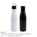 Double Wall SS Bottles, Twist-off Lid, SS Foldable Handle, 500ml