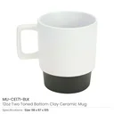 Ceramic Mugs with Bottom Clay in 12 Oz, Matte Finish