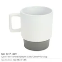 Ceramic Mugs with Bottom Clay in 12 Oz, Matte Finish