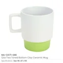 Ceramic Mugs with Bottom Clay in 12 Oz, Matte Finish