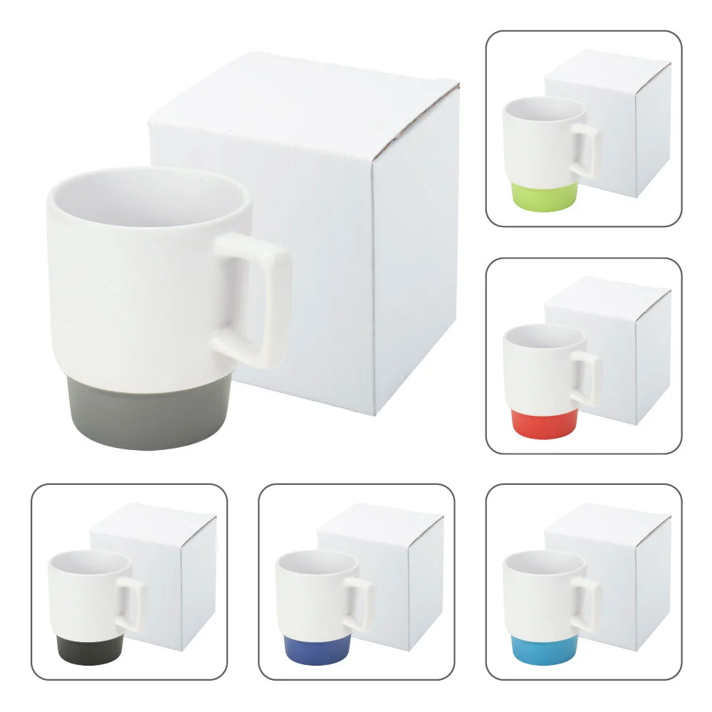 Ceramic Mugs with Bottom Clay in 12 Oz, Matte Finish