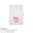 PU Notebook with Breast Cancer Awareness Logo