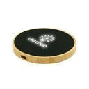Bamboo Wireless Charger 15W Fast Charging &amp; LED Logo