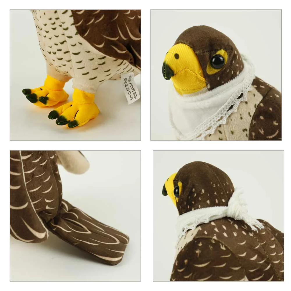 Falcon Plush Toys with White Scarf for Branding 22 cm