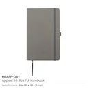 Appeel A5 PU Notebooks with Elastic Band Pen Loop Bookmark