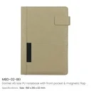 Dorniel A5 PU Notebooks with Front Pocket & Magnetic Flap