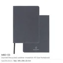 Dorniel A5 Notebooks with Recycled Leather Cover