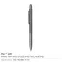Stylus Metal Pens with Textured Grip