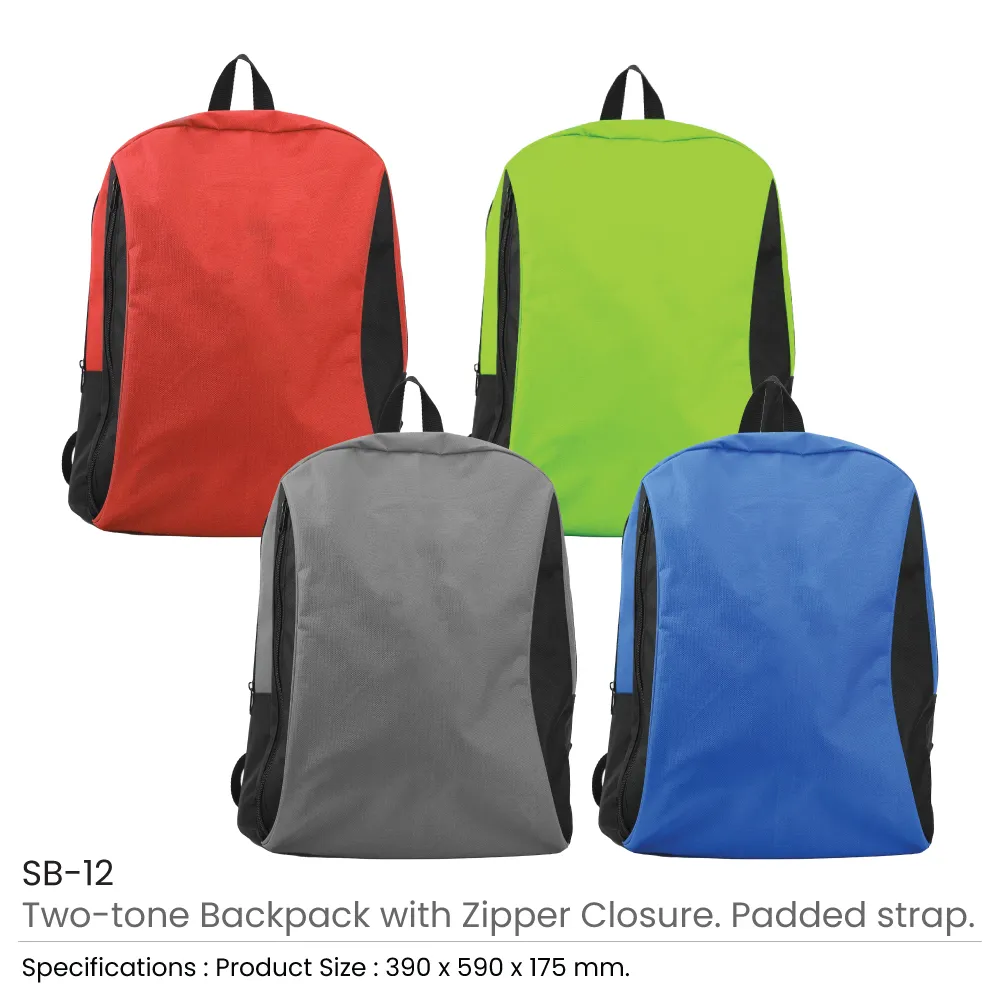 Two-toned Backpacks 600D Polyester Material