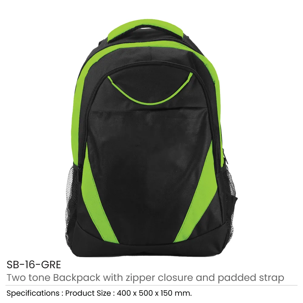 Two-toned Backpacks 600D Polyester Material