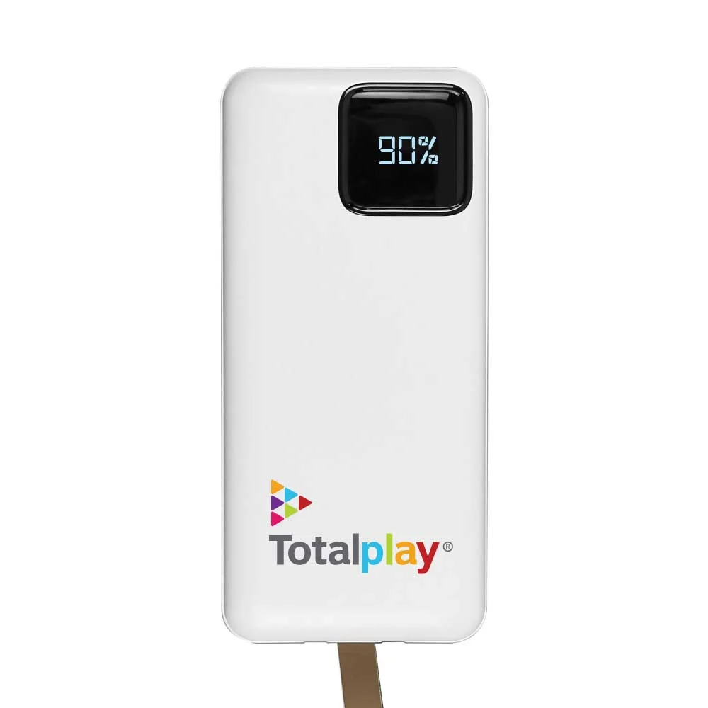 Fast Charging Powerbank 30,000 mAh with Flashlight & Leather Strap