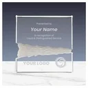 Square Crystal Awards in Hardboard Box