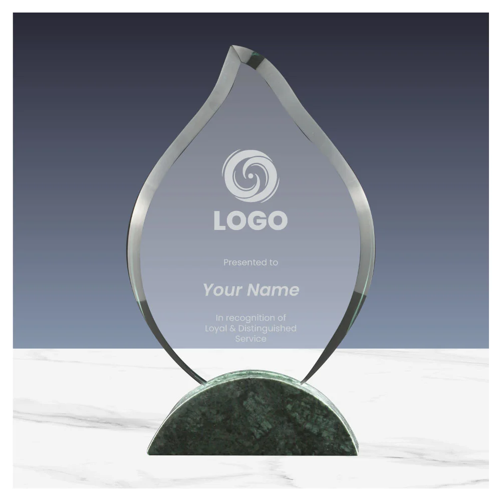 Flame Shaped Crystal & Marble Awards