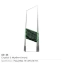 Vertical Crystal & Marble Awards in Box