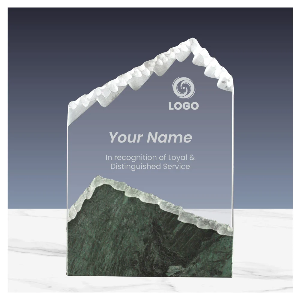 Mountain Shape Crystal & Marble Award