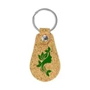 Cork PU Keychains with 32mm Key Ring