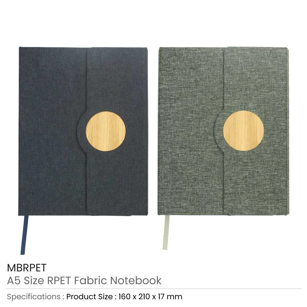 A5 size RPET Fabric Notebooks