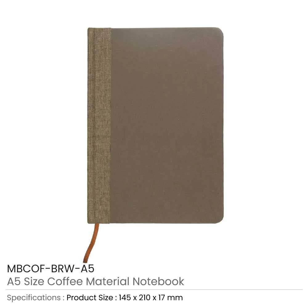 A5 size Coffee Material Notebook