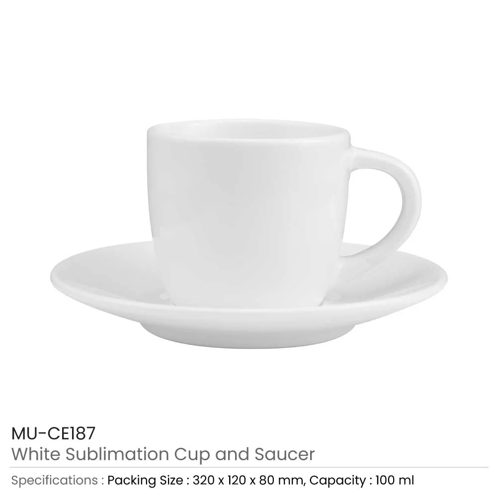Sublimation Cup and Saucer
