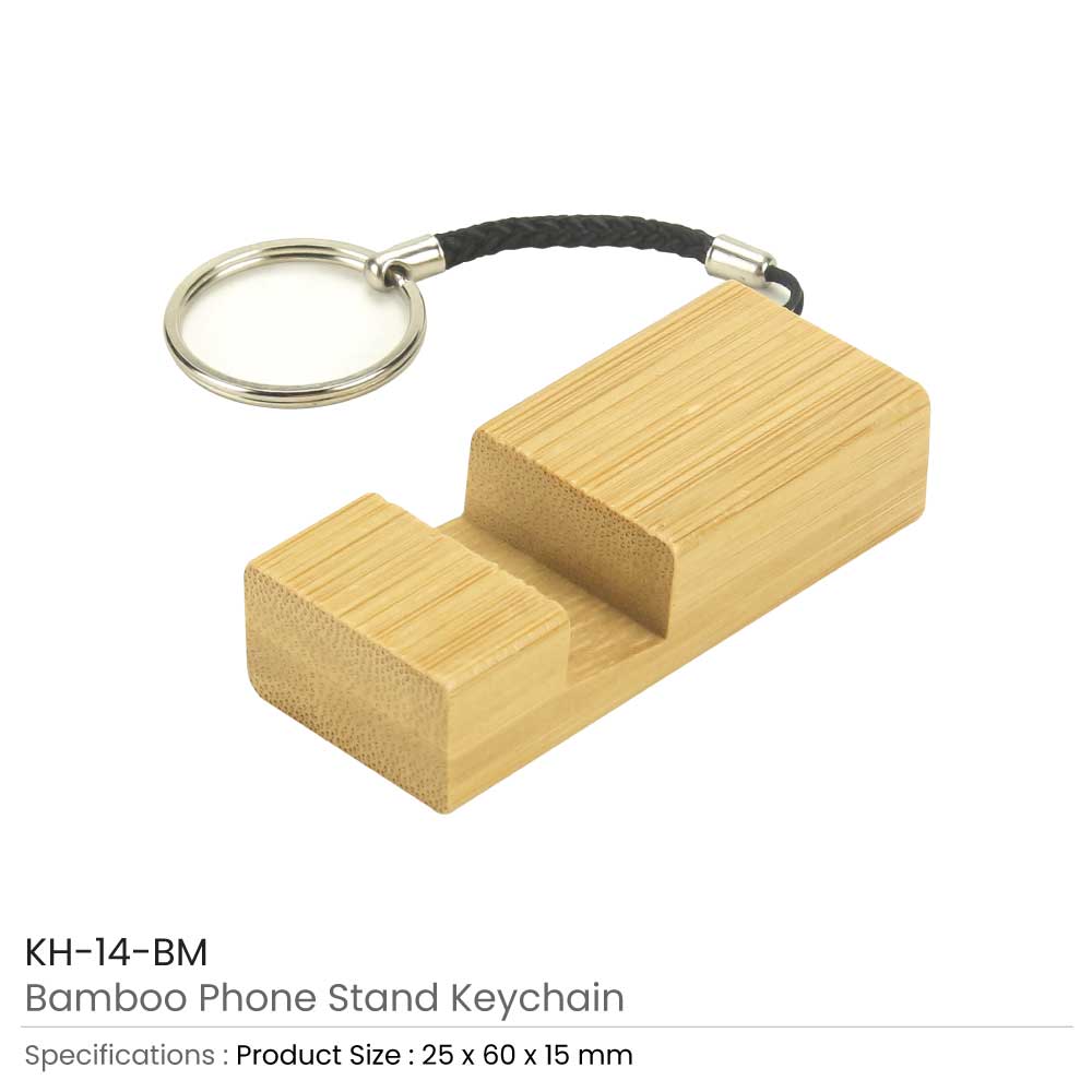 39922 - Bamboo-Phone-Stand-Keychain-KH-14-BM-Details