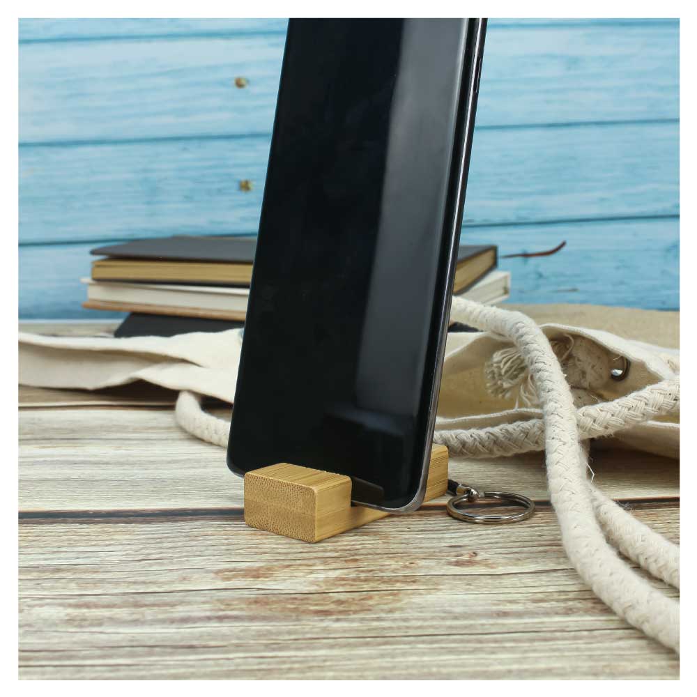 39922 - Bamboo-Phone-Stand-Keychain-KH-14-BM-03