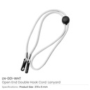 39937 - Double-Hook-Cord-Lanyard-White-LN-001-WHT