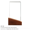 39868 - Crystal-Awards-with-Wood-Base-CR-62-Details