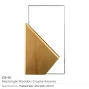 Rectangle Wooden Crystal Awards