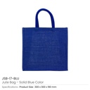 39812 - Reusable-Square-Jute-Bags-Blue-JSB-17-BLU